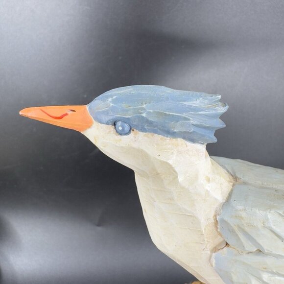 Vintage Russ Berrie And Co Ocean Point Resin Bird On Stand Tall Decor Bird Decor - Picture 10 of 14